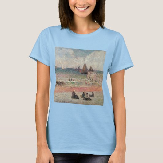 ポール・ゴーギャン「ディエップの水浴」 ヴィンテージ ファインアート Tシャツ (正面)