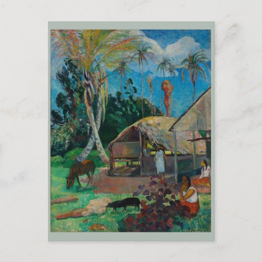 ポール・ゴーギャン・ブラック・ピッグ ポストカード (正面)