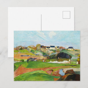 ポール・ゴーギャン「ル・プルドゥの風景」ヴィンテージアートプリント ポストカード