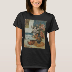 ポール・ゴーギャン「中国の芍薬とマンドリン」 Tシャツ