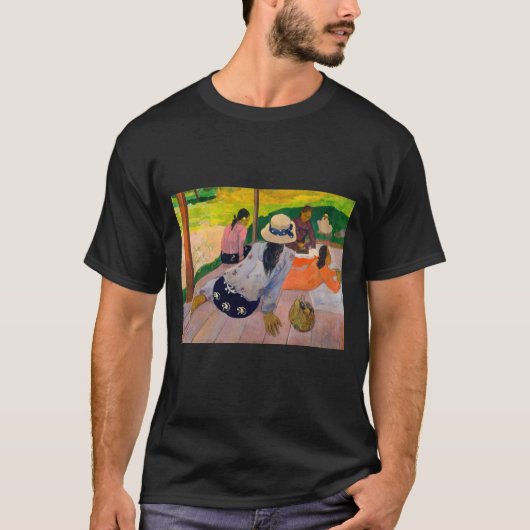 ポール・ゴーギャン - 午睡 Tシャツ (正面)