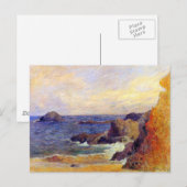 ポール・ゴーギャン - 岩だらけの海岸の美術画 ポストカード (正面/裏面)