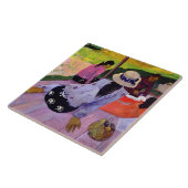 ポール・ゴーギャン|昼寝1891-2年(キャンバスの油) タイル (側面)