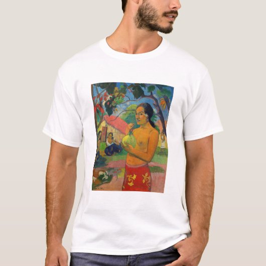 ポール・ゴーギャン - 果物を持つ女性 Tシャツ (正面)