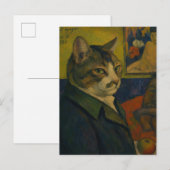 ポール・ゴーギャン《猫になった自画像》第2弾 ポストカード (正面/裏面)