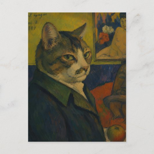 ポール・ゴーギャン《猫になった自画像》第2弾 ポストカード (正面)