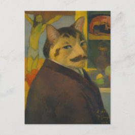 ポール・ゴーギャン、猫の自画像 ポストカード