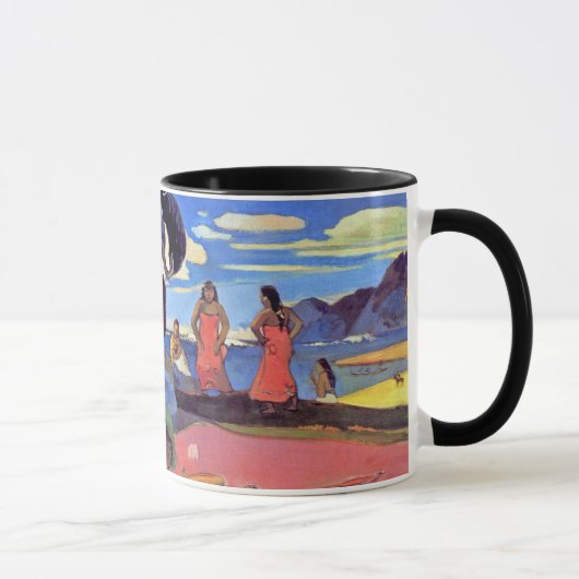 ポール・ゴーギャン - 神々の日 - 美術画 マグカップ (右)