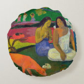 ポール・ゴーギャン| Arearea (赤い犬)、1892年 ラウンドクッション (裏面)