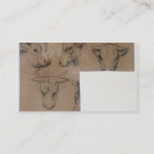 ポール・ゴーギャン| Cinq Croquis de tete deのvache (penc 名刺 (裏面)
