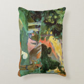 ポール・ゴーギャン| Matamoeまたは、孔雀との景色 アクセントクッション (正面(垂直))