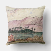 ポール・ゴーギャン| Tahitianの景色(w/c紙で) クッション (裏面)