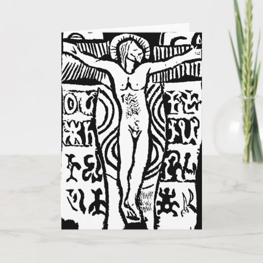 ポール·ゴーギンの十字架の木版画 シーズンカード (正面)