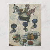 ポール・ゴーギンの3人の子犬との静かな生活 ポストカード (正面)