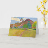 ポール・ゴーギン – タヒチアンランドスケープ カード (黄色い花)