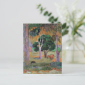 ポール・ゴーギン |ドミニカ共和国の景観または景観wi ポストカード (スタンド正面)