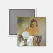 ポール・ゴーギン |ファンの女の子， 1908 マグネット (正面/裏面)