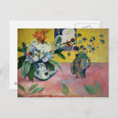 ポール・ゴーギン |花と日本のプリント, 1889 ポストカード (正面/裏面)