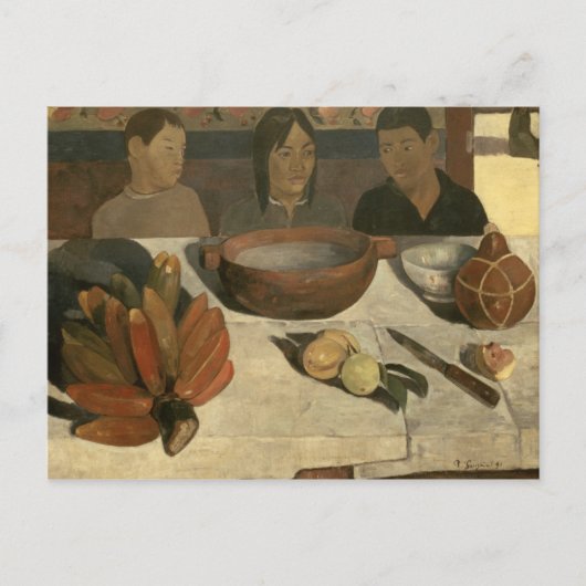 ポール・ゴーギン |食事, 1891 ポストカード (正面)