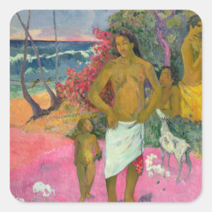ポール・ゴーギン A Walk by the Sea, 1902 スクエアシール