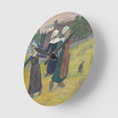 ポール・ゴーギン | Breton Girls踊り, Pont-Aven, 18 ラウンド壁時計 (傾斜)