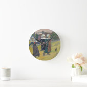 ポール・ゴーギン | Breton Girls踊り, Pont-Aven, 18 ラウンド壁時計 (ホーム)