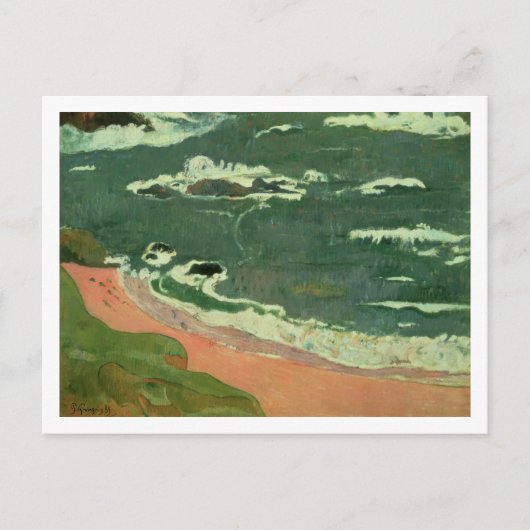 ポール・ゴーギン | Le Pouldu, 1889ビーチ ポストカード (正面)