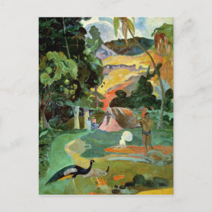 ポール・ゴーギン MatamoeまたはLandscape with Peacocks ポストカード