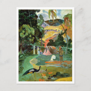 ポール・ゴーギン MatamoeまたはLandscape with Peacocks ポストカード