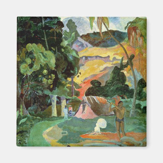 ポール・ゴーギン | MatamoeまたはLandscape with Peacocks マグネット (正面)