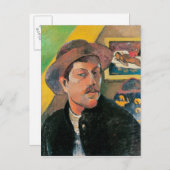 ポール・ゴーギン | Self Portrait in a Hat, 1893-94 ポストカード (正面/裏面)