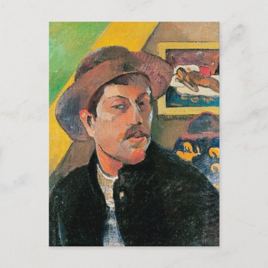ポール・ゴーギン | Self Portrait in a Hat, 1893-94 ポストカード (正面)