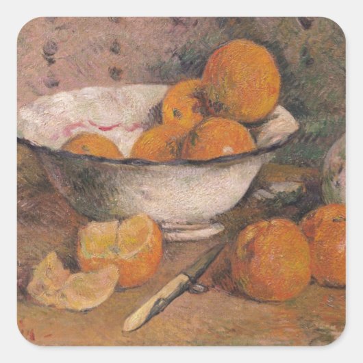 ポール・ゴーギン | Still life with Orange, 1881 スクエアシール (正面)