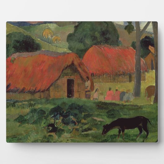 ポール・ゴーギン | The Three Huts, Tahiti, 1891-92 (oi) フォトプラーク (正面)