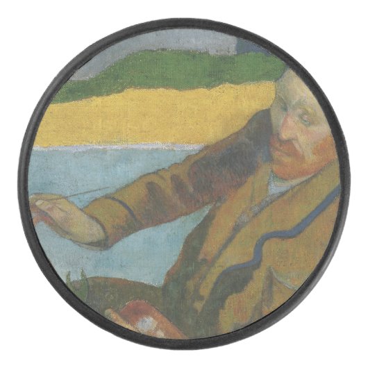 ポール・ゴーギンVincent van Gogh絵画ひまわりの花 アイスホッケーパック (正面)