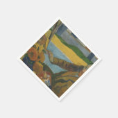 ポール・ゴーギンVincent van Gogh絵画ひまわりの花 スタンダードカクテルナプキン (角)