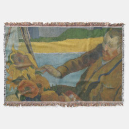 ポール・ゴーギンVincent van Gogh絵画ひまわりの花 スローブランケット