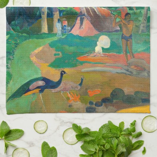 ポール·ゴーグアン·マタモエ,パコックスの風景 キッチンタオル (折り畳み)