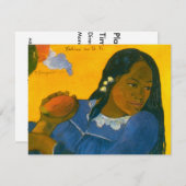 ポール·ゴーグインの女性とマンゴー(1892年) 招待状 (正面/裏面)