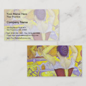 ポール·シグナック-コーセットを着てトイレに行く女性 名刺 (正面/裏面)