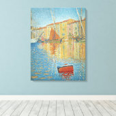 ポール・シニャックによる赤ブイ、ヴィンテージ・ポインティリズム キャンバスプリント (インサイチュ (ウッドフロア))