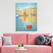 ポール・シニャックによる赤ブイ、ヴィンテージ・ポインティリズム キャンバスプリント (インサイチュ (リビング))