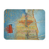 ポール・シニャックによる赤ブイ、ヴィンテージ・ポインティリズム マグネット (横)