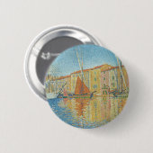 ポール・シニャックによる赤ブイ、ヴィンテージ・ポインティリズム 缶バッジ (正面&裏面)