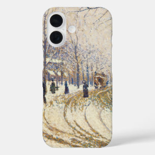 ポール・シニャック「クリシー大通り、パリの雪景色」 iPhone 16ケース