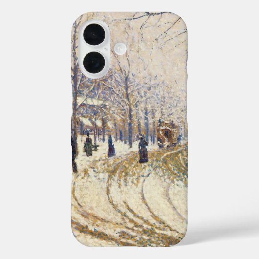 ポール・シニャック「クリシー大通り、パリの雪景色」 Case-Mate iPhoneケース (裏面)