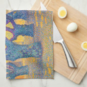 ポール・シニャック - サントロペのリス広場 キッチンタオル (四つ折り)