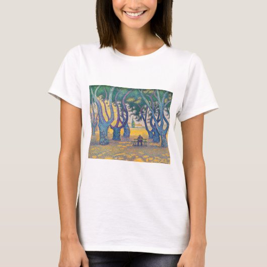 ポール・シニャック - サン・トロペの リス広場 Tシャツ (正面)