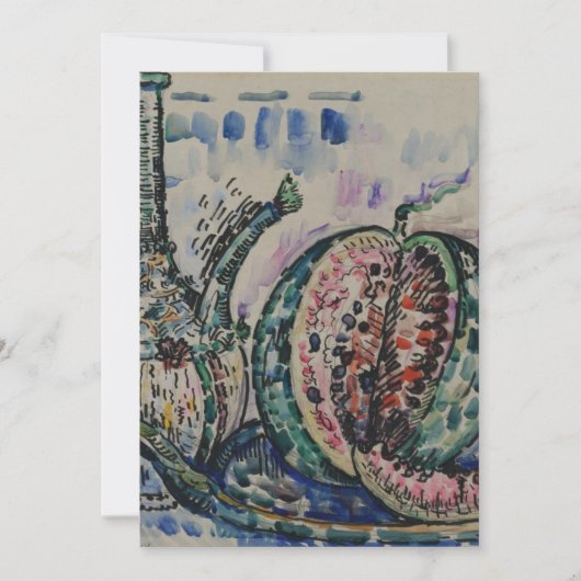 ポール・シニャック-スイカが付いている静物画、 案内状 (正面)
