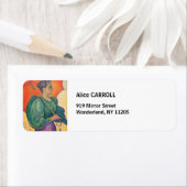 ポール・シニャック - パラソルを持つ女性 ラベル (インサイチュ)